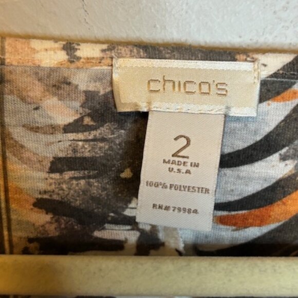 Chico's‎ Blouse Women's Size Large Tshirt Giraffe Embellished Gems Chicos 2 - Picture 4 of 4